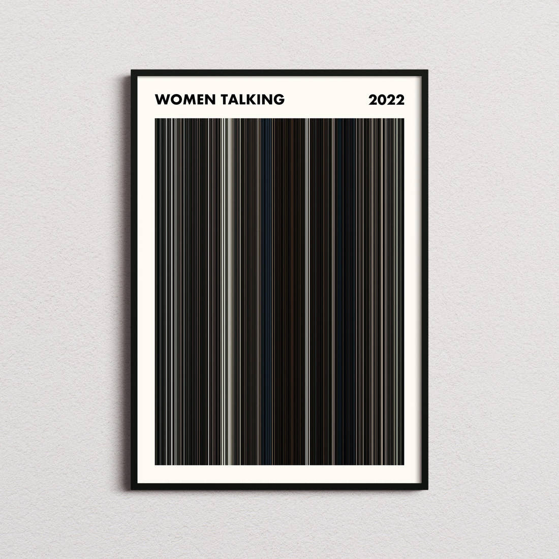 Women Talking Movie Barcode Poster - Simplified