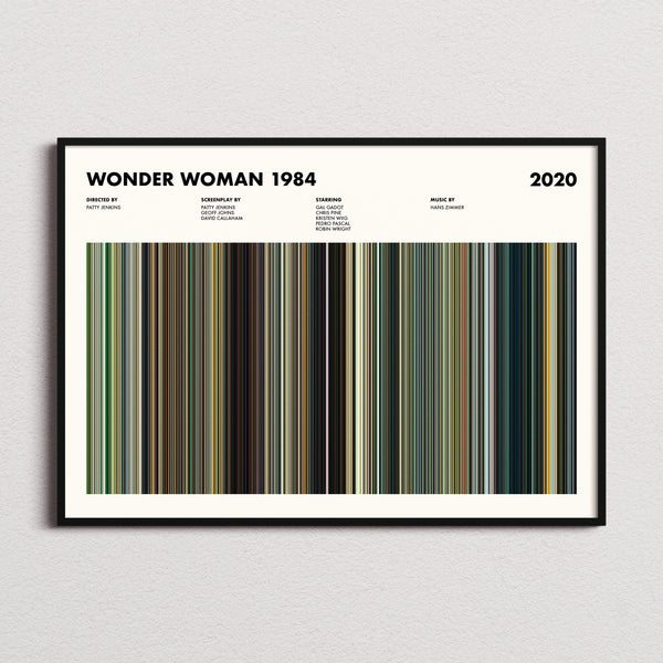Wonder Woman 1984 Movie Barcode Poster