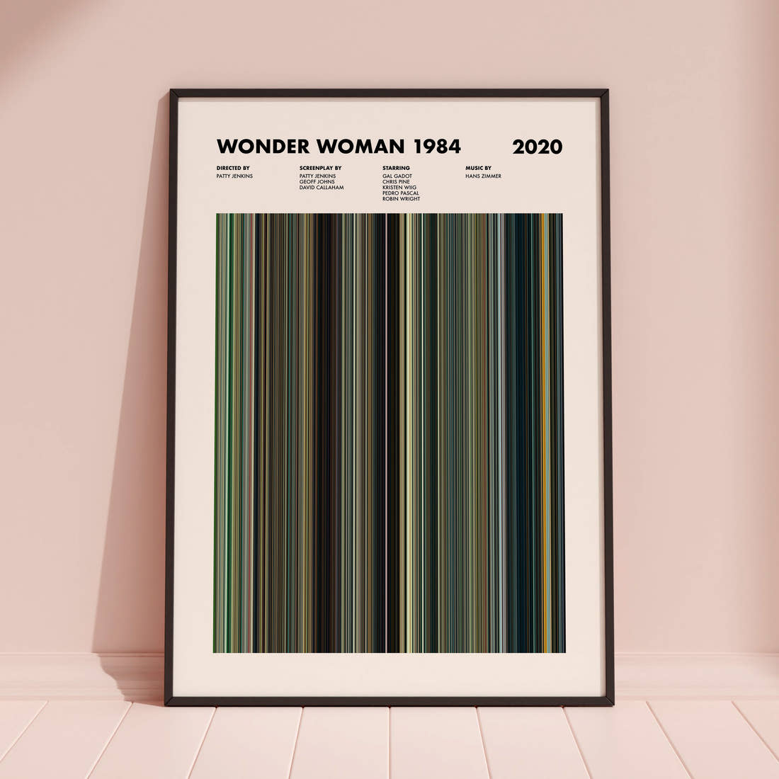 Wonder Woman 1984 Movie Barcode Poster