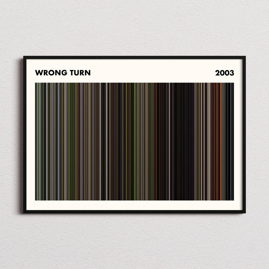 Wrong Turn Movie Barcode Poster - Simplified