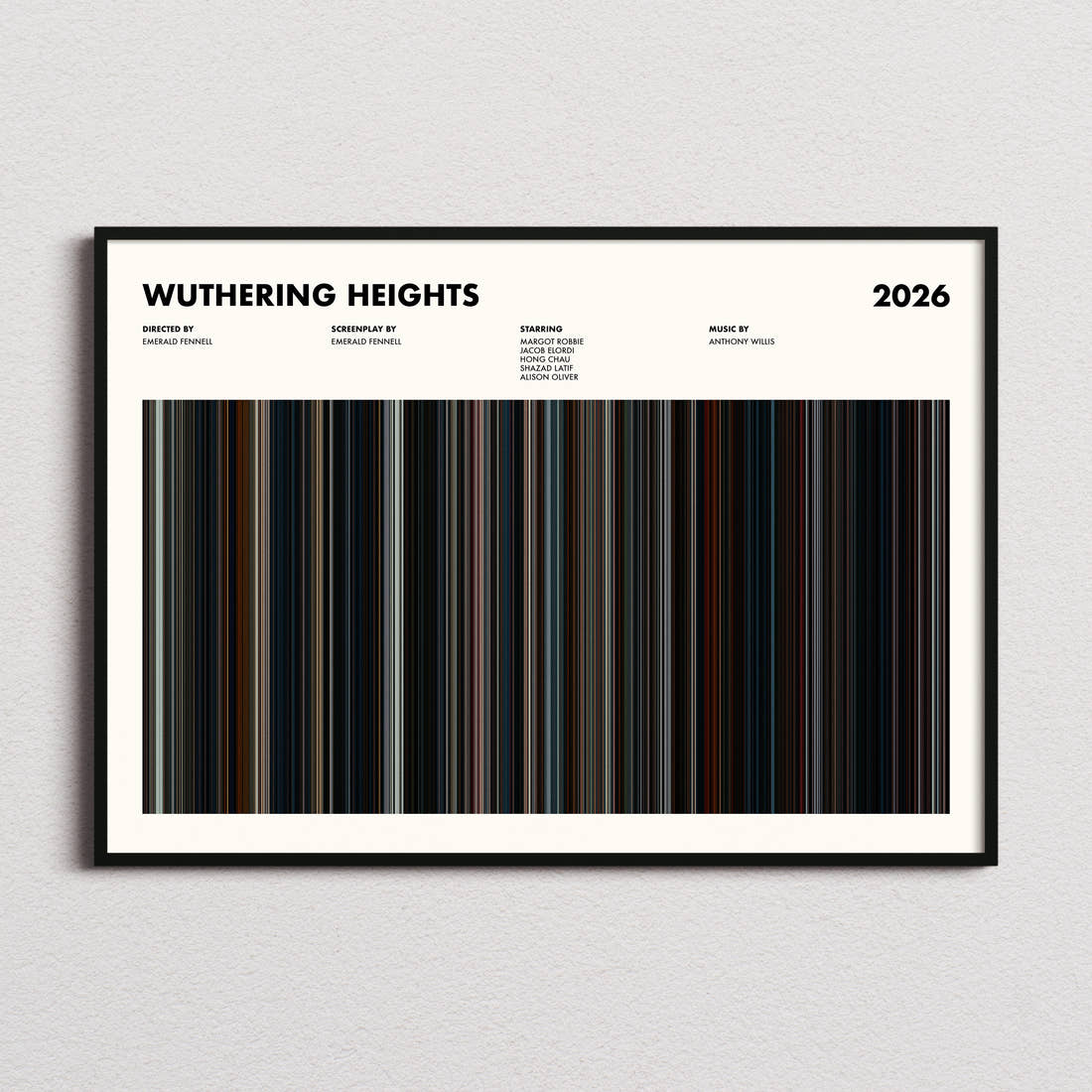 Wuthering Heights Movie Barcode Poster