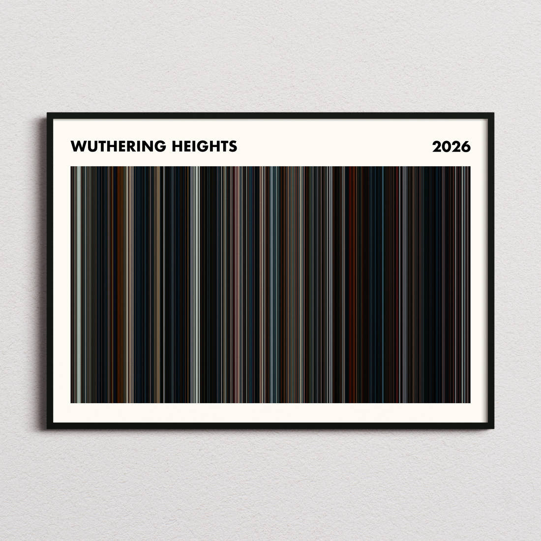 Wuthering Heights Movie Barcode Poster - Simplified