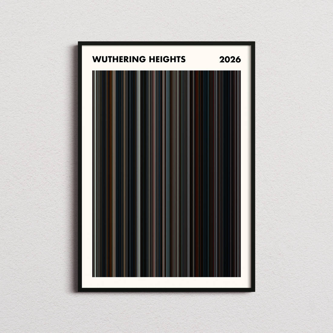 Wuthering Heights Movie Barcode Poster - Simplified