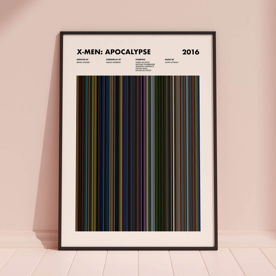 X-Men: Apocalypse Movie Barcode Poster