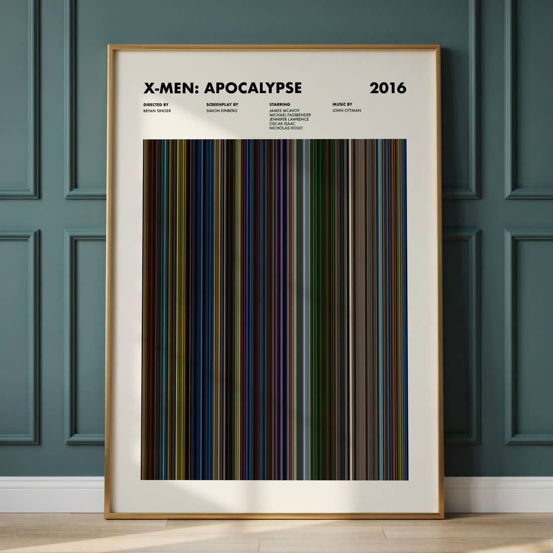 X-Men: Apocalypse Movie Barcode Poster