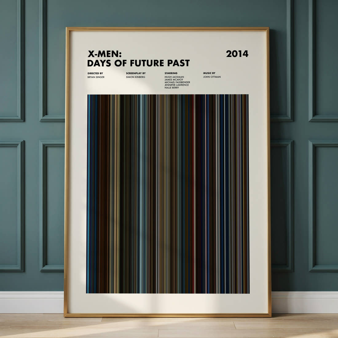 X-Men: Days of Future Past Movie Barcode Poster