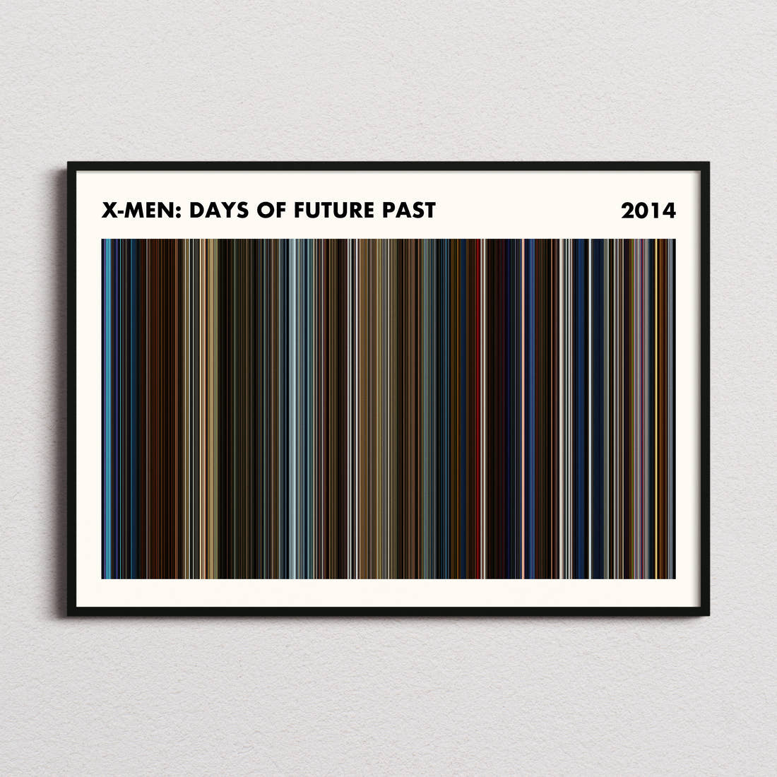 X-Men: Days of Future Past Movie Barcode Poster - Simplified