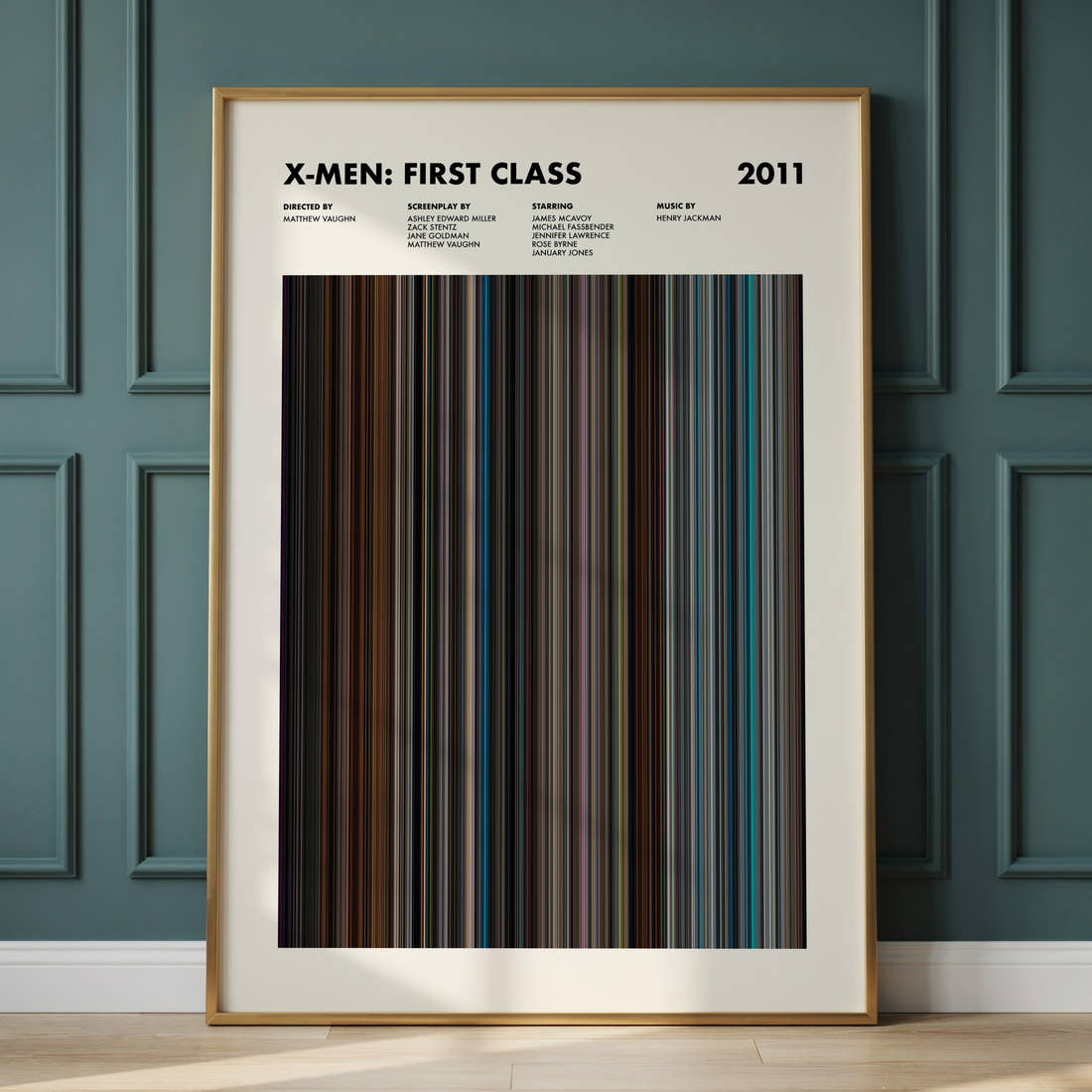 X-Men: First Class Movie Barcode Poster
