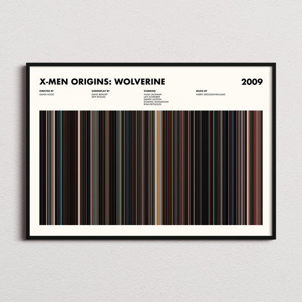 X-Men Origins: Wolverine Movie Barcode Poster