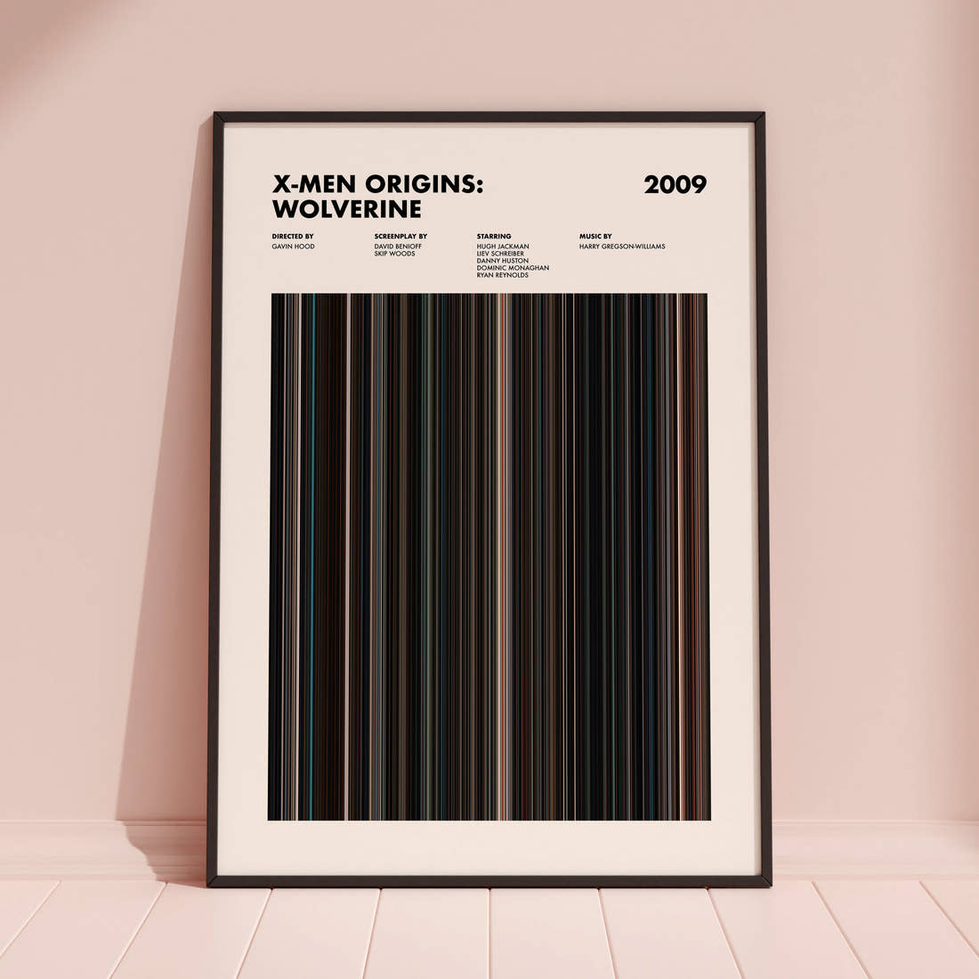 X-Men Origins: Wolverine Movie Barcode Poster