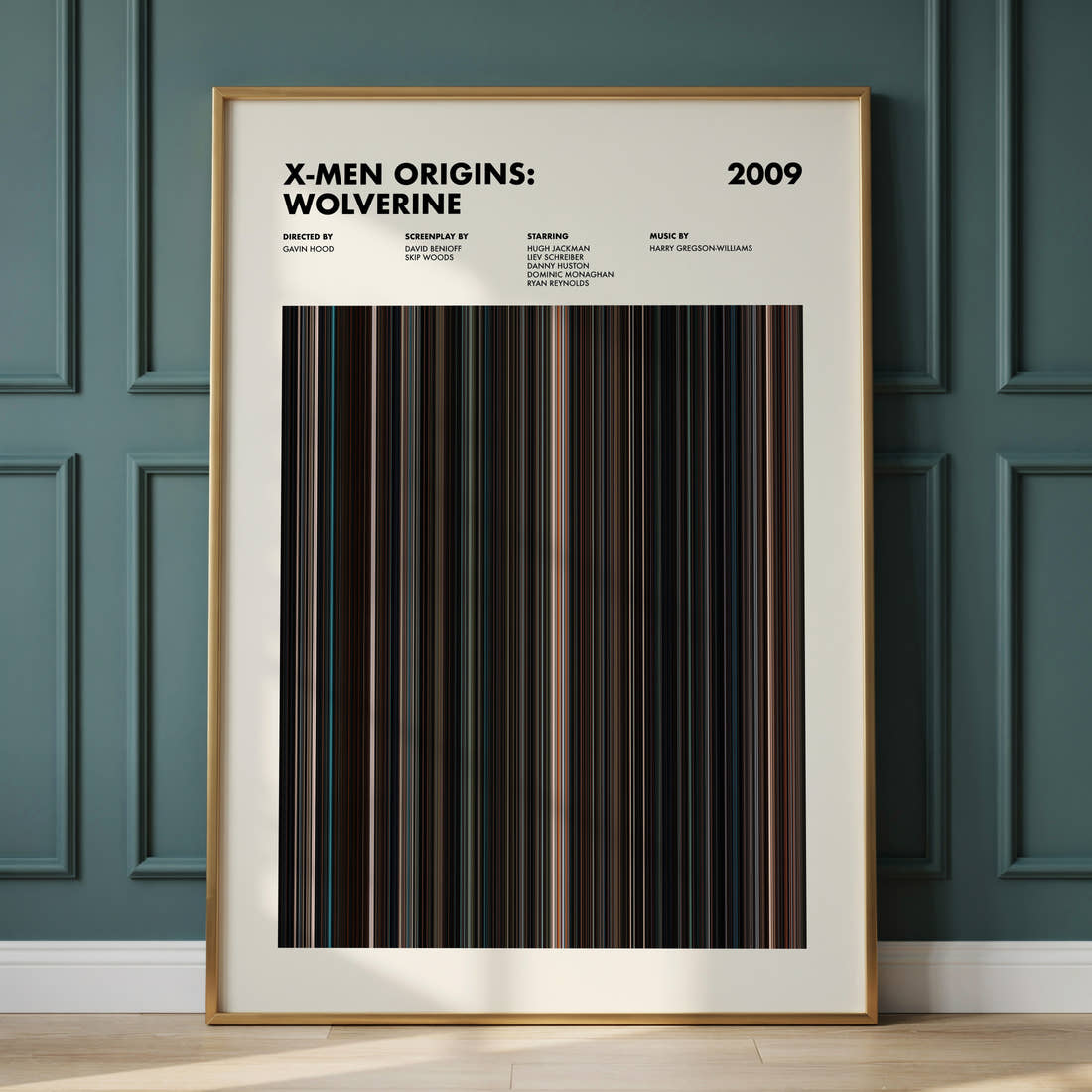 X-Men Origins: Wolverine Movie Barcode Poster