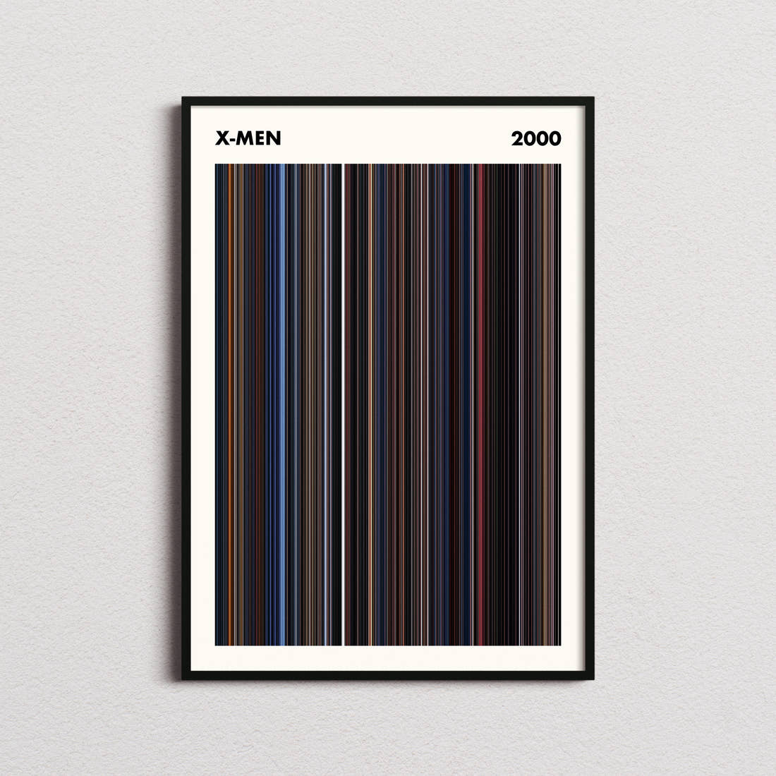 X-Men Movie Barcode Poster - Simplified