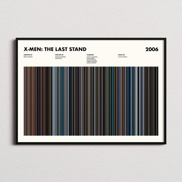 X-Men: The Last Stand Movie Barcode Poster