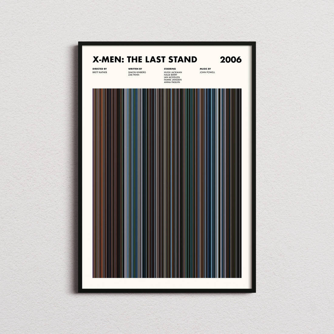 X-Men: The Last Stand Movie Barcode Poster
