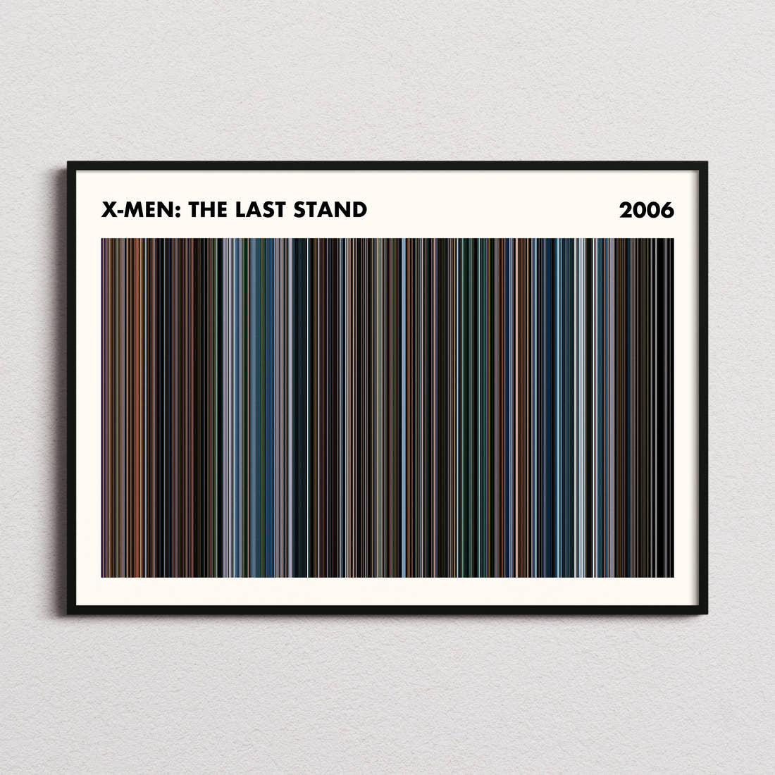 X-Men: The Last Stand Movie Barcode Poster - Simplified