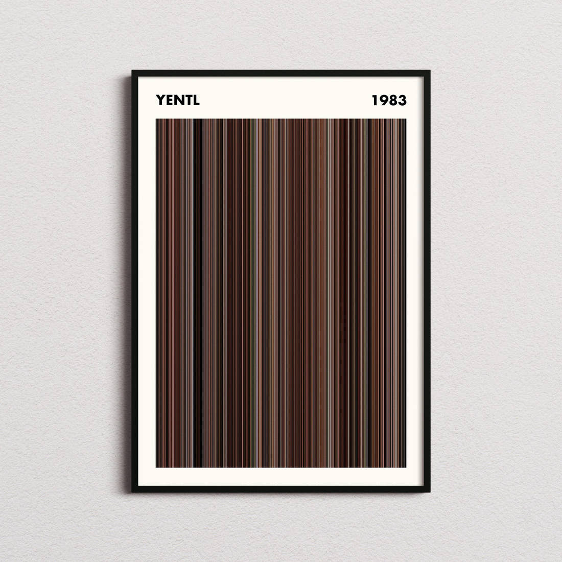 Yentl Movie Barcode Poster - Simplified