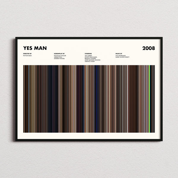 Yes Man Movie Barcode Poster