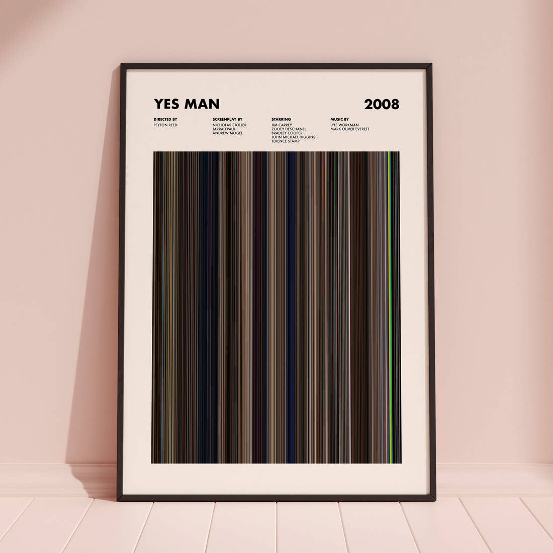 Yes Man Movie Barcode Poster