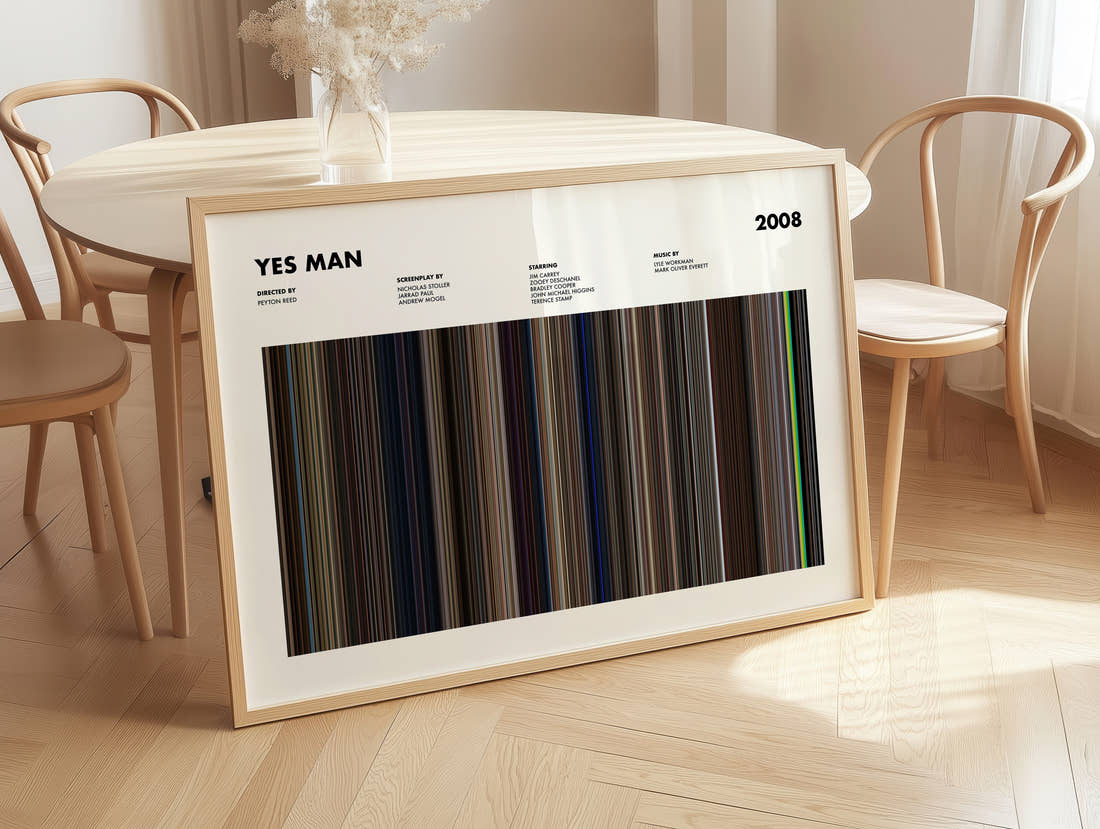 Yes Man Movie Barcode Poster