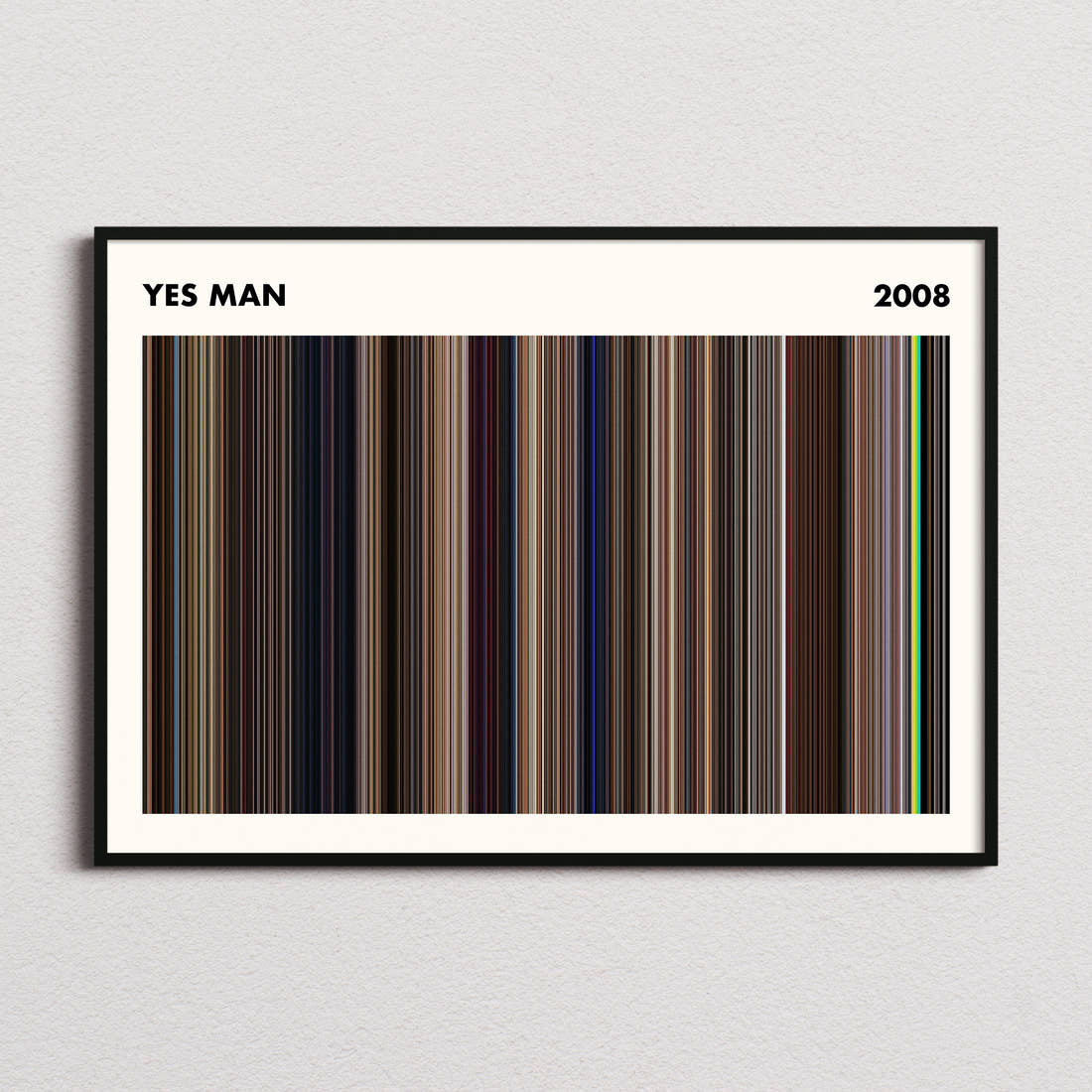 Yes Man Movie Barcode Poster - Simplified