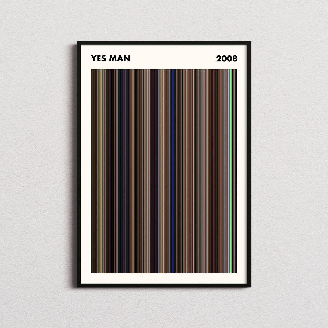 Yes Man Movie Barcode Poster - Simplified