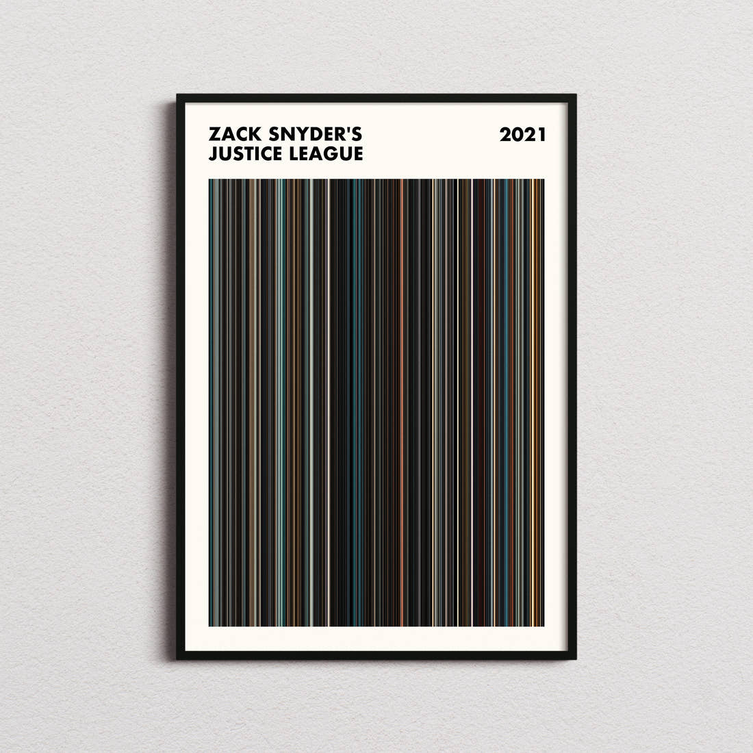 Zack Snyder's Justice League Movie Barcode Poster - Simplified