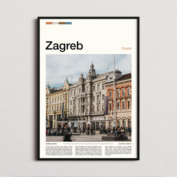 Zagreb - Grand Square Facades - Travel Print