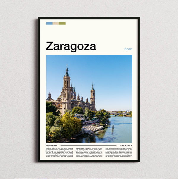 Zaragoza - Riverside Basilica - Travel Print