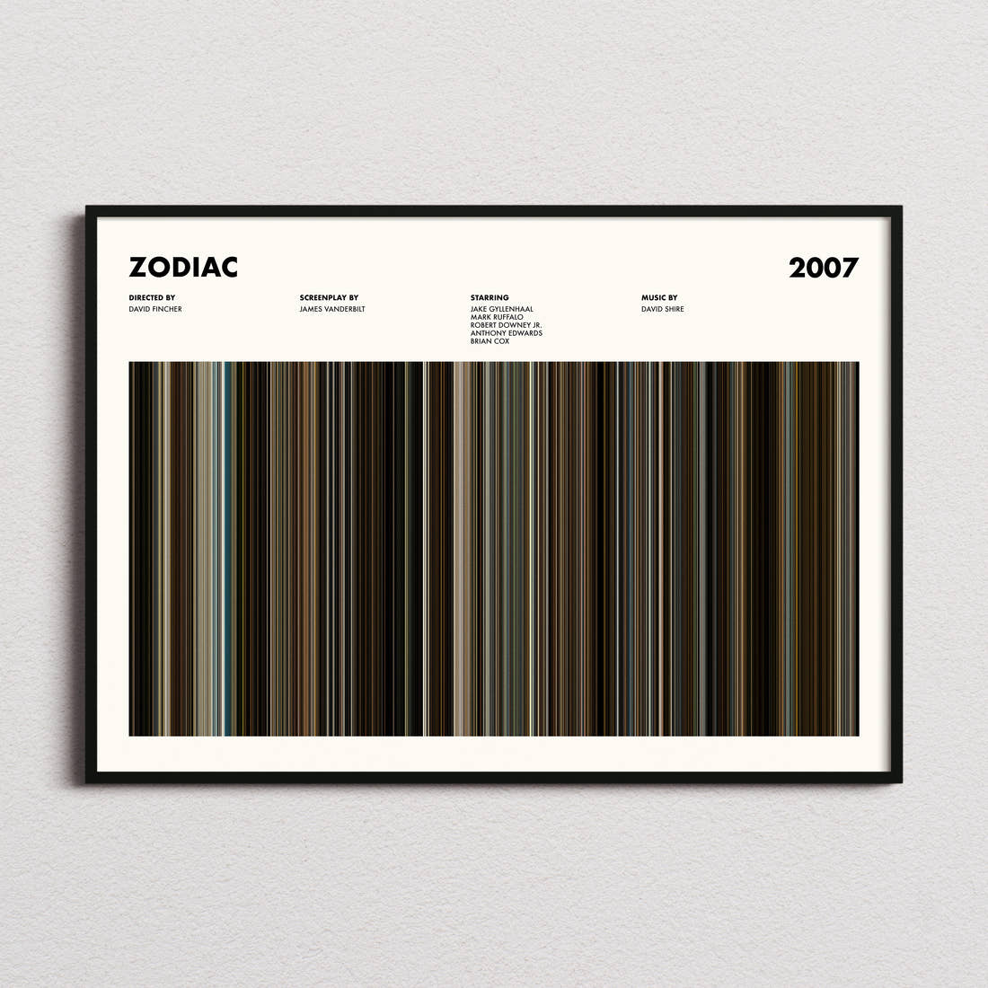 Zodiac Movie Barcode Poster