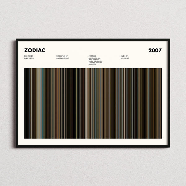 Zodiac Movie Barcode Poster