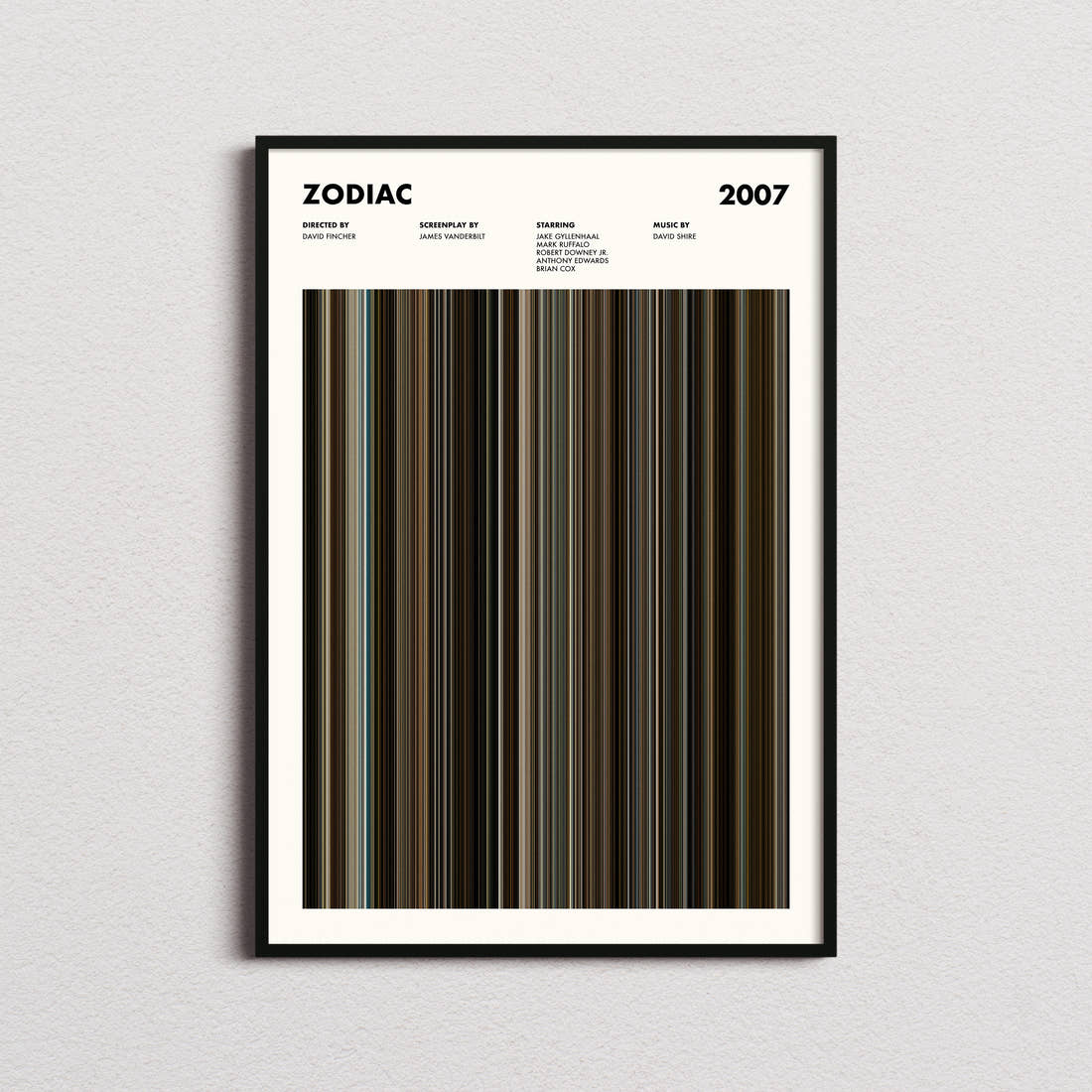 Zodiac Movie Barcode Poster