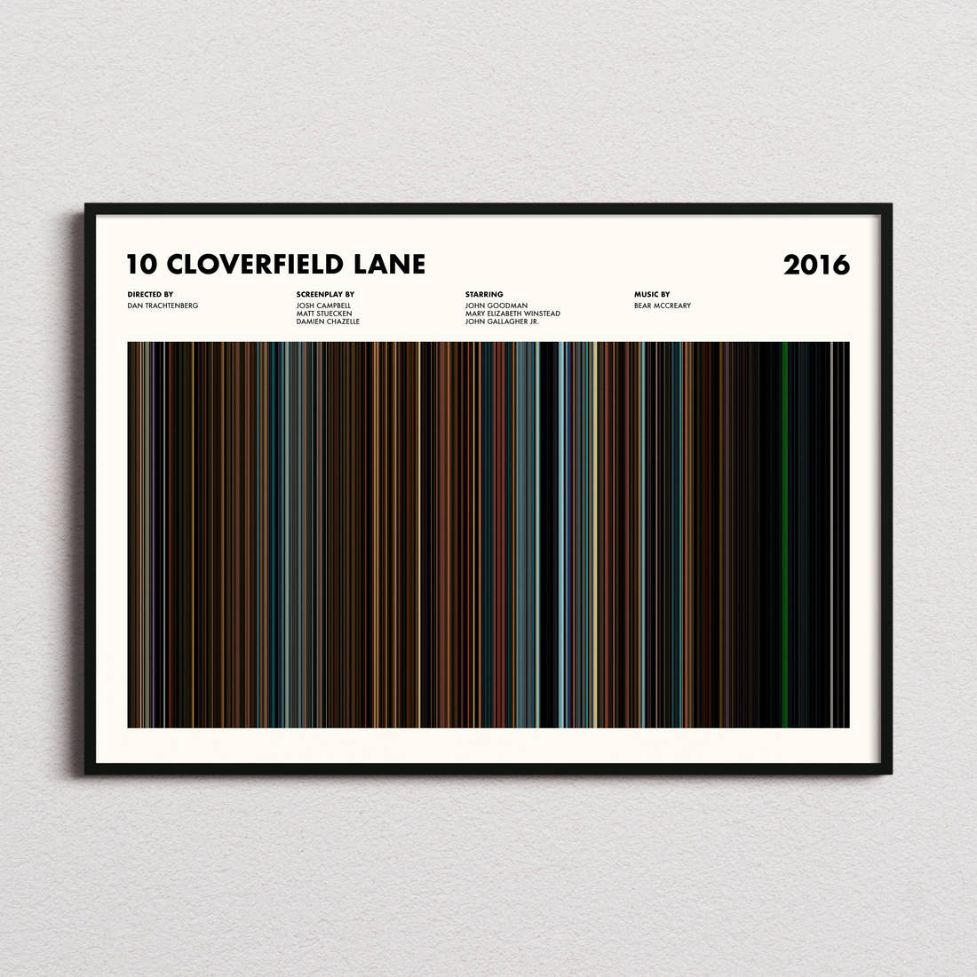 10 Cloverfield Lane Movie Barcode Poster