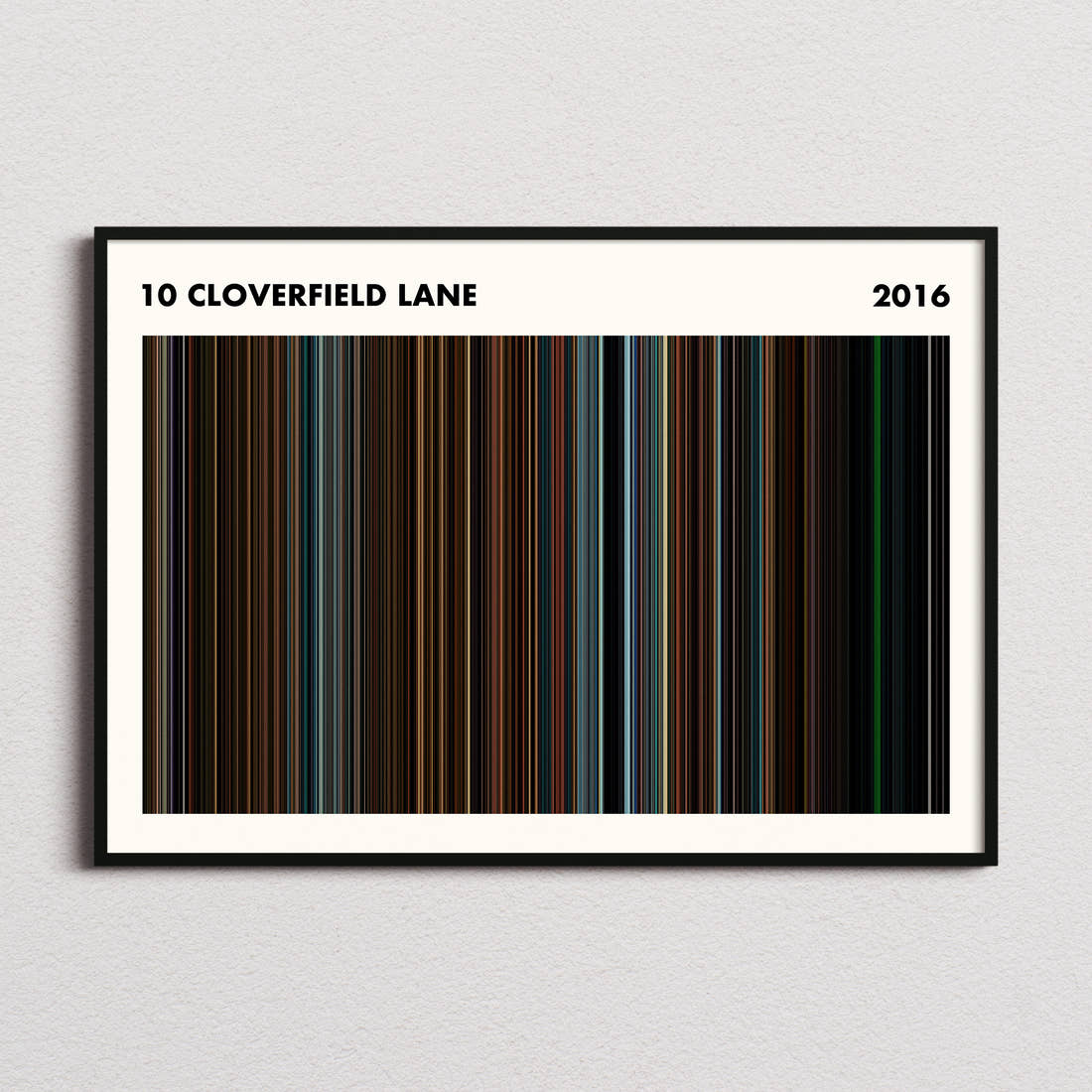 10 Cloverfield Lane Movie Barcode Poster - Simplified
