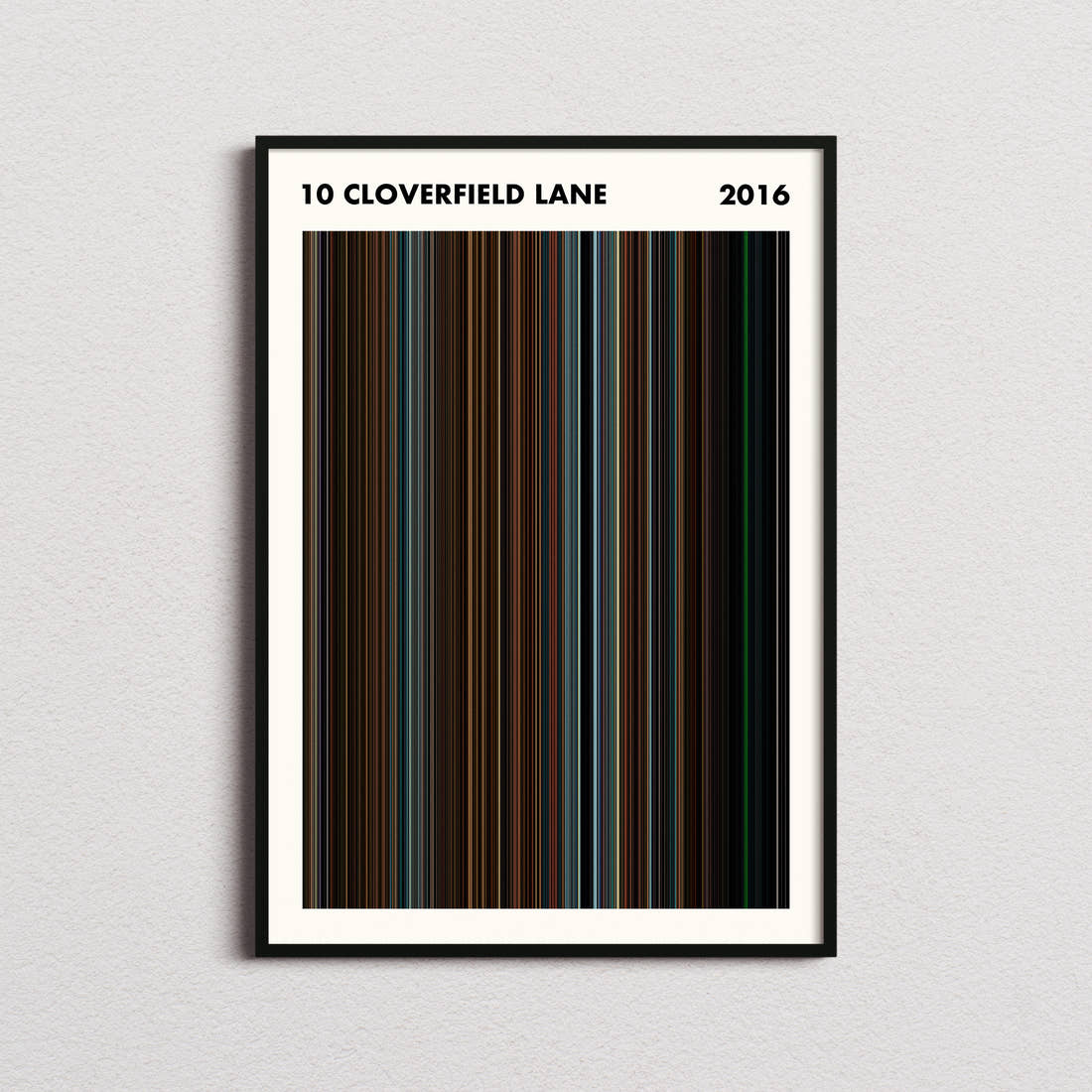 10 Cloverfield Lane Movie Barcode Poster - Simplified