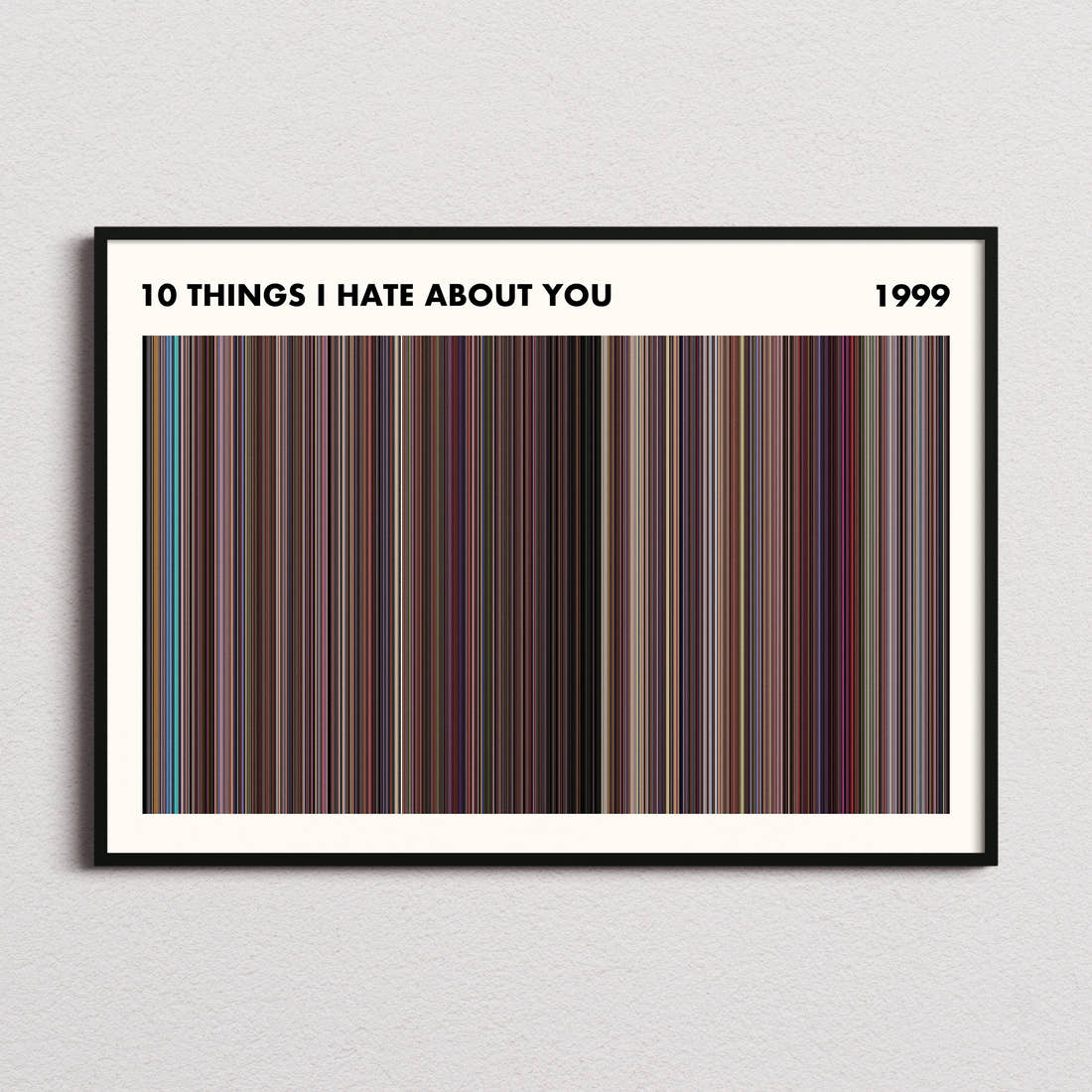 10 Things I Hate About You Movie Barcode Poster - Simplified