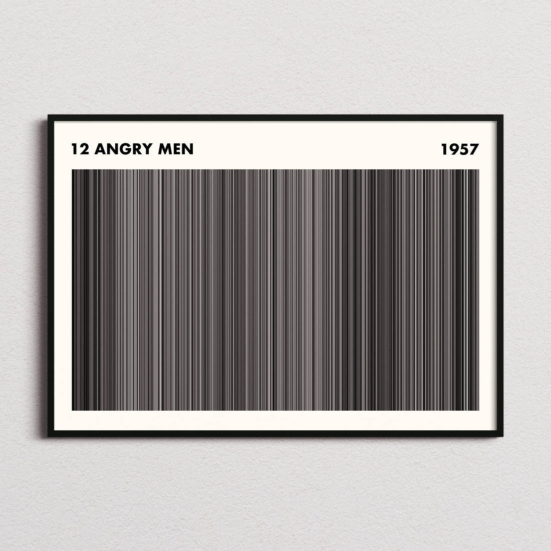12 Angry Men Movie Barcode Poster - Simplified