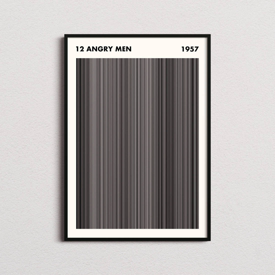 12 Angry Men Movie Barcode Poster - Simplified
