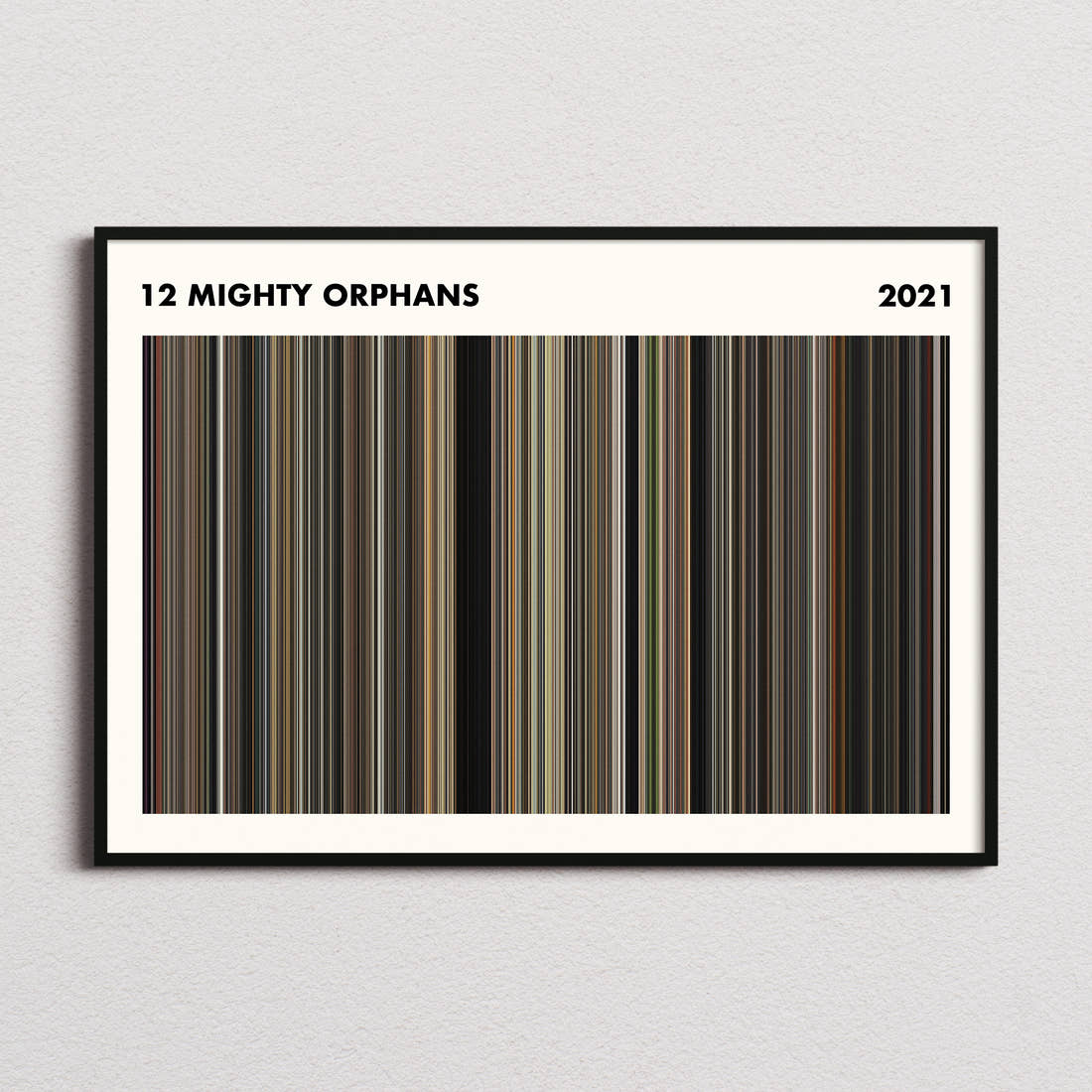 12 Mighty Orphans Movie Barcode Poster - Simplified