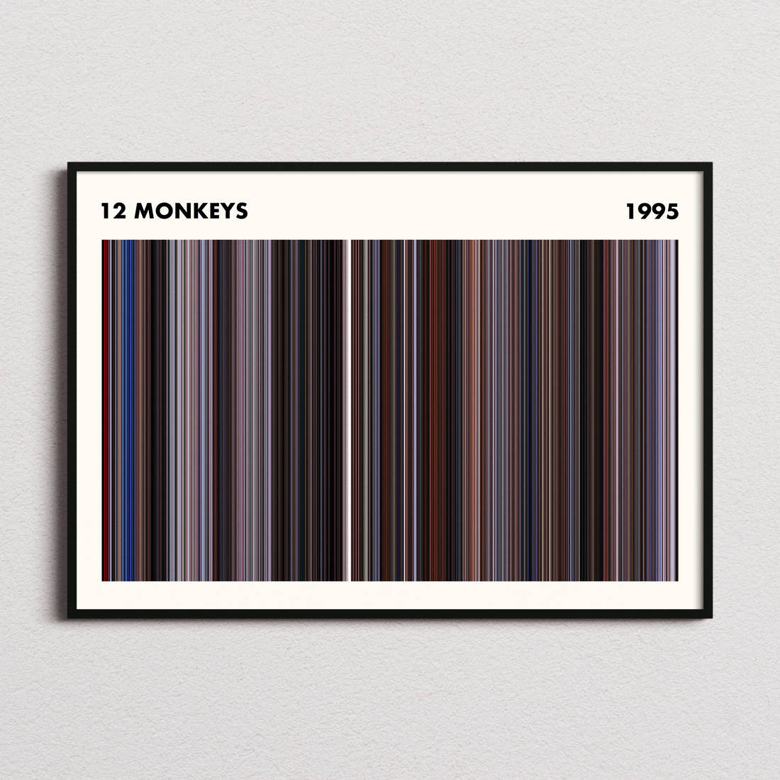 12 Monkeys Movie Barcode Poster - Simplified