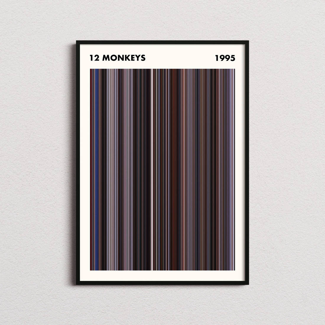 12 Monkeys Movie Barcode Poster - Simplified