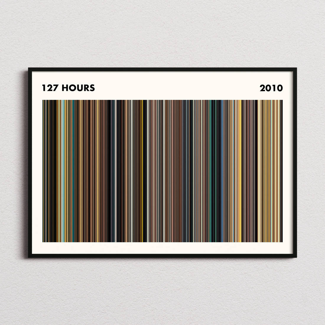 127 Hours Movie Barcode Poster - Simplified