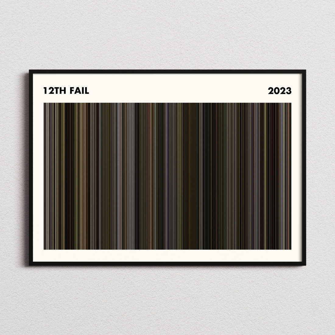 12th Fail Movie Barcode Poster - Simplified