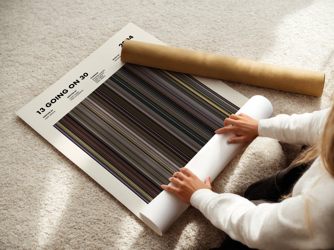 13 Going on 30 Movie Barcode Poster