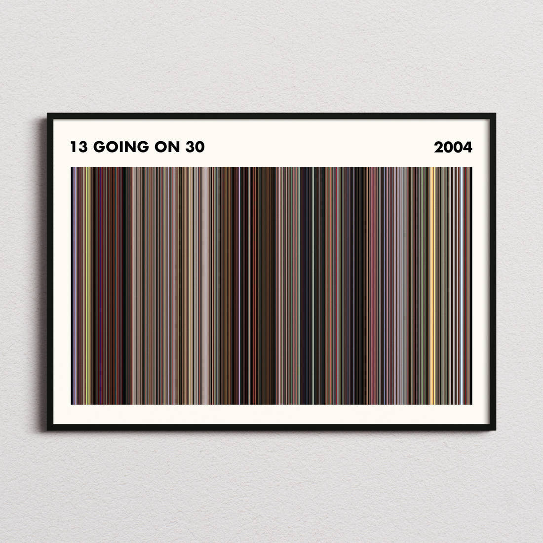 13 Going on 30 Movie Barcode Poster - Simplified