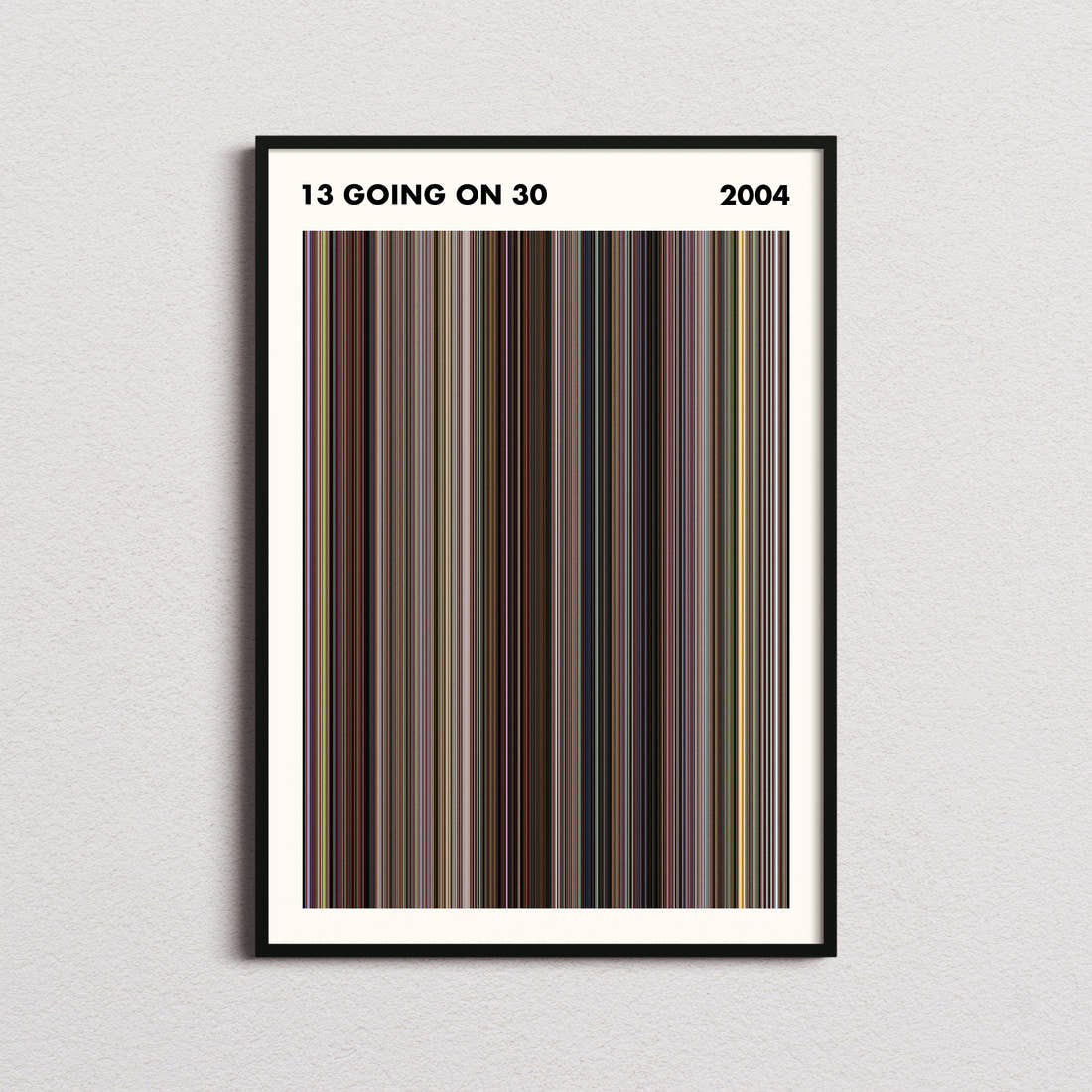 13 Going on 30 Movie Barcode Poster - Simplified