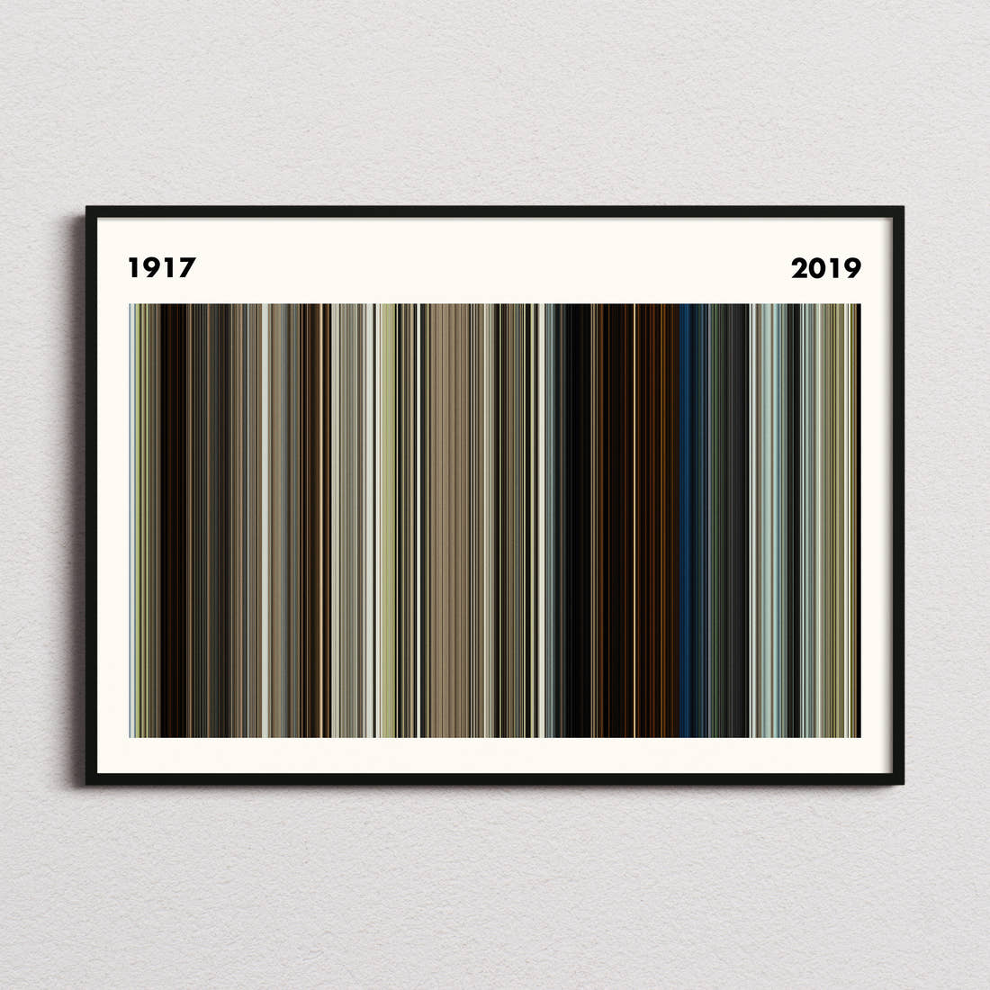 1917 Movie Barcode Poster - Simplified