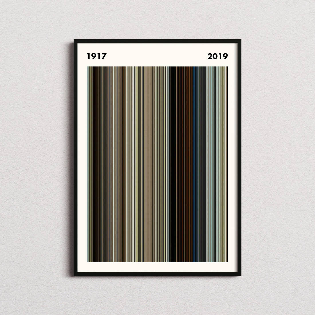 1917 Movie Barcode Poster - Simplified