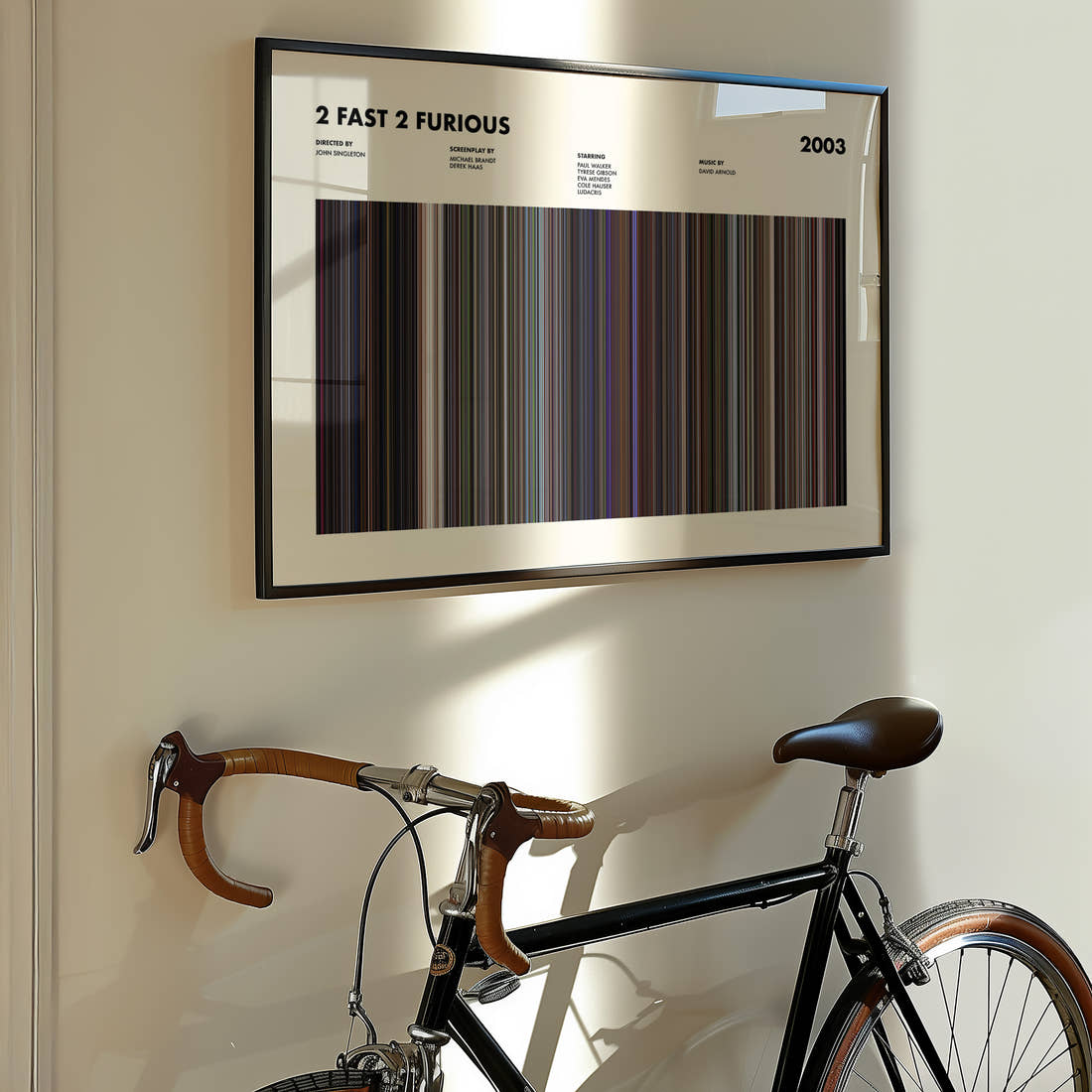 2 Fast 2 Furious Movie Barcode Poster