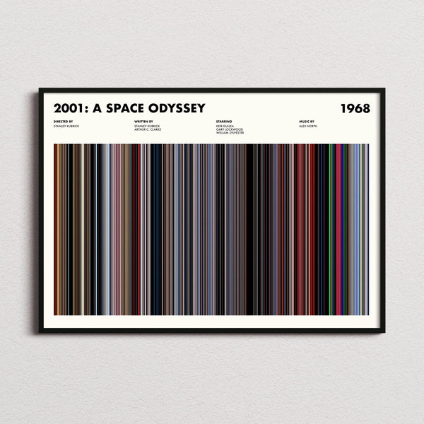 2001: A Space Odyssey Movie Barcode Poster