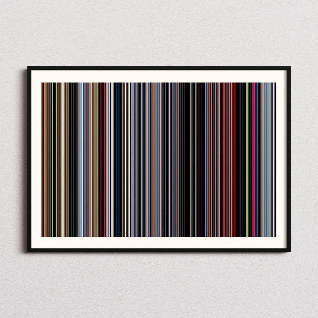 2001: A Space Odyssey Movie Barcode Poster - Barcode Only